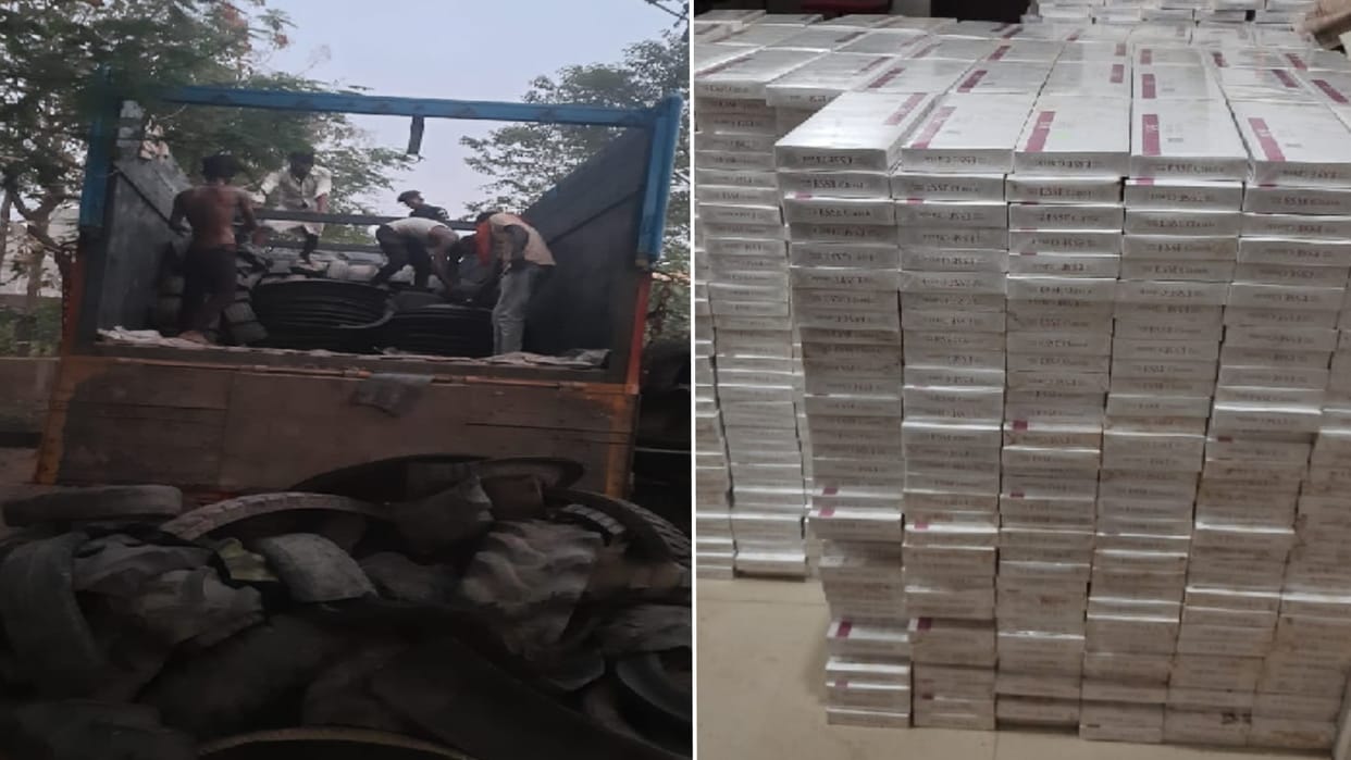 Seven lakh pieces of smuggled cigarettes seized in Gorakhpur