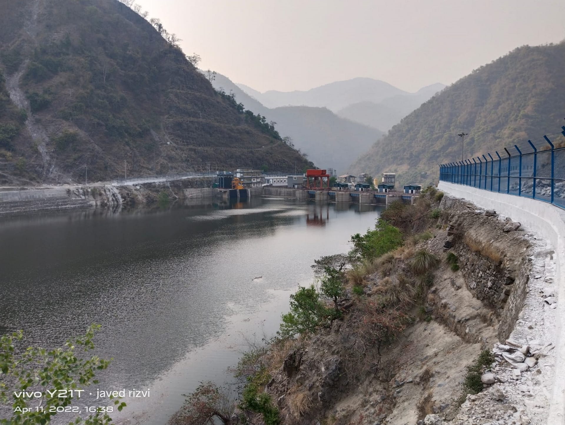 Lohari village submerged in the lake of Vyasi hydroelectric project Uttarakhand