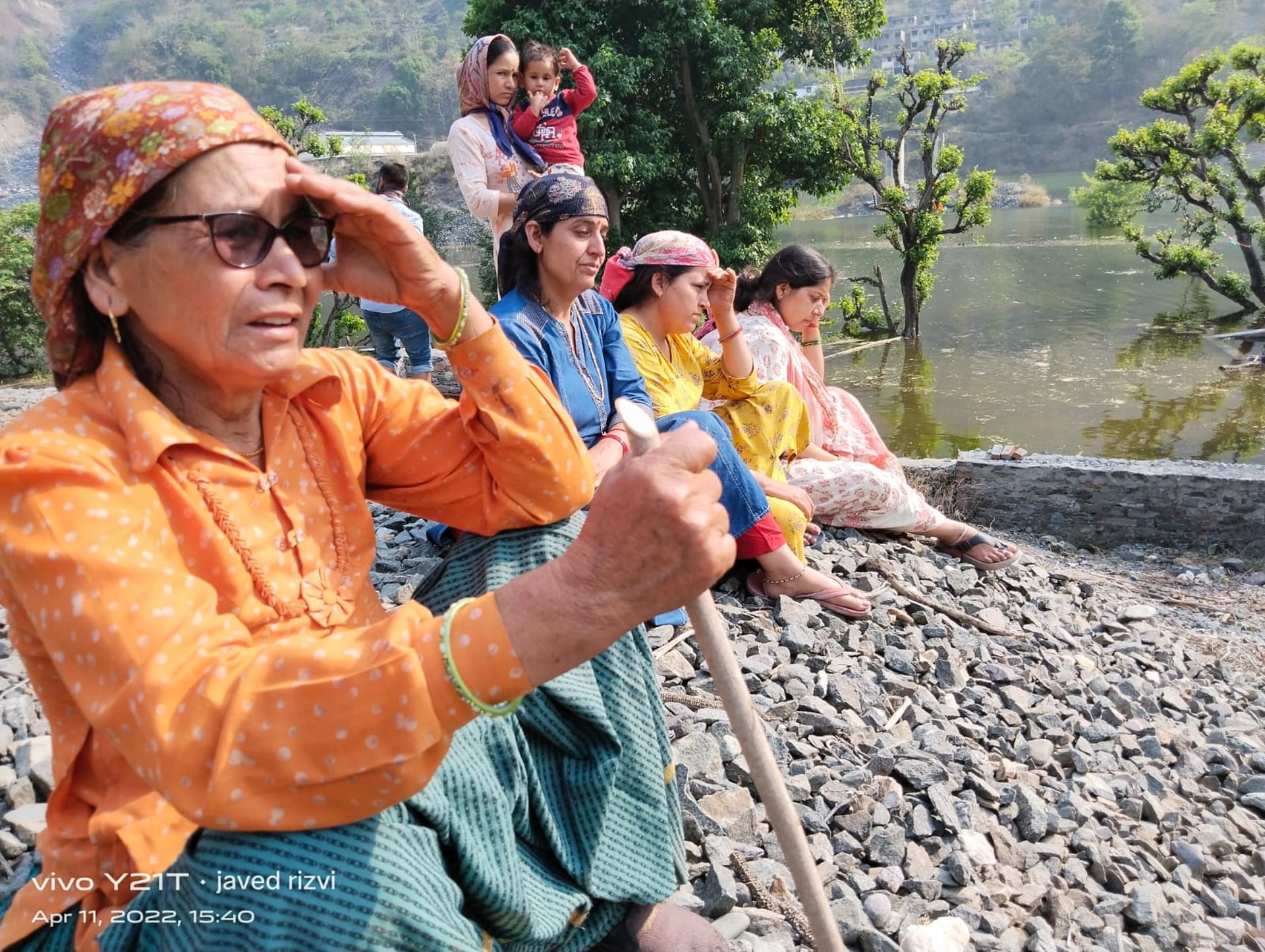 Lohari village submerged in the lake of Vyasi hydroelectric project Uttarakhand
