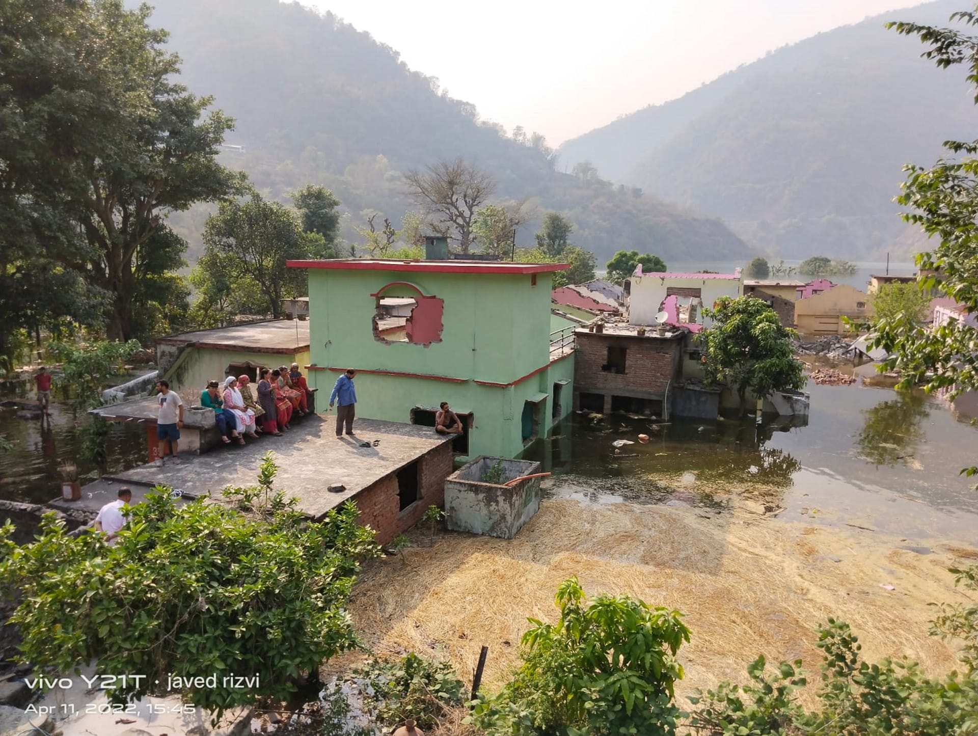 Lohari village submerged in the lake of Vyasi hydroelectric project Uttarakhand