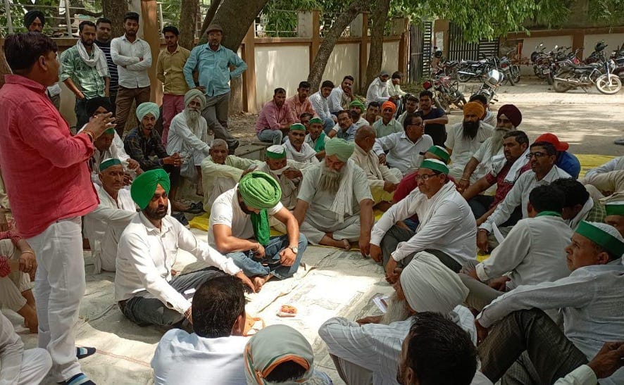 Farmers' strike on sugarcane committee