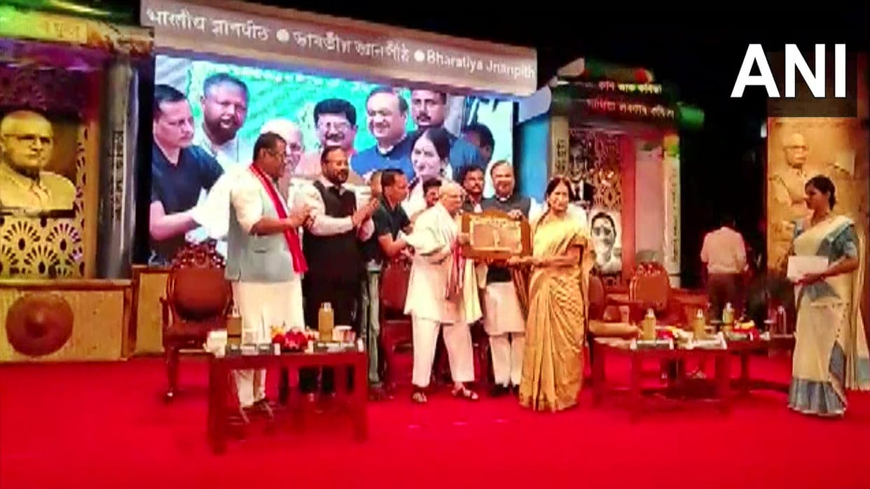 Jnanpith Award given to Assamese poet Nilmani Phookan