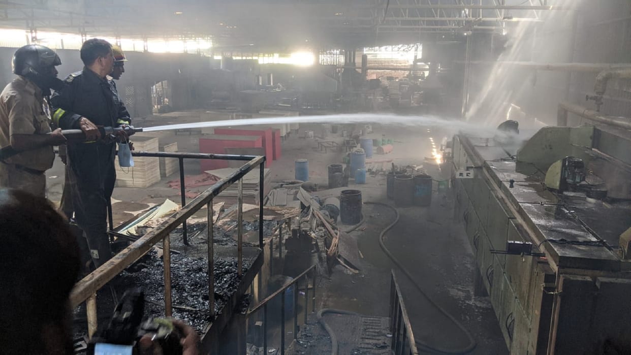 Fire breaks out in ply manufacturing factory in Ghaziabad