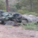Military vehicle fell into a ditch(FILE)
