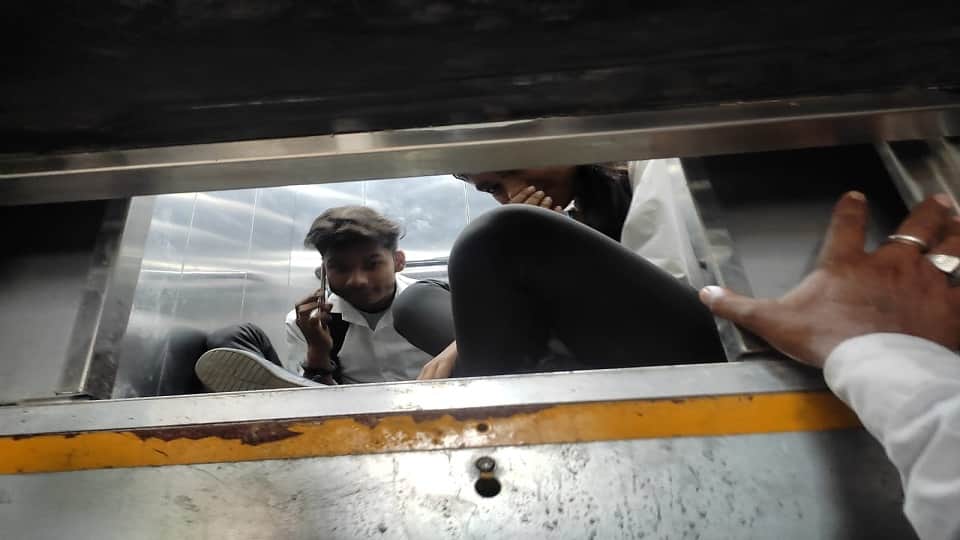 Students stuck in the lift of the Agra University Sanskriti Bhavan for an hour