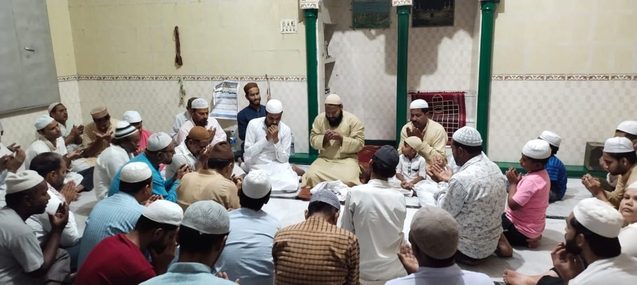 There was a gathering on the completion of the Qur'an in Taraweeh