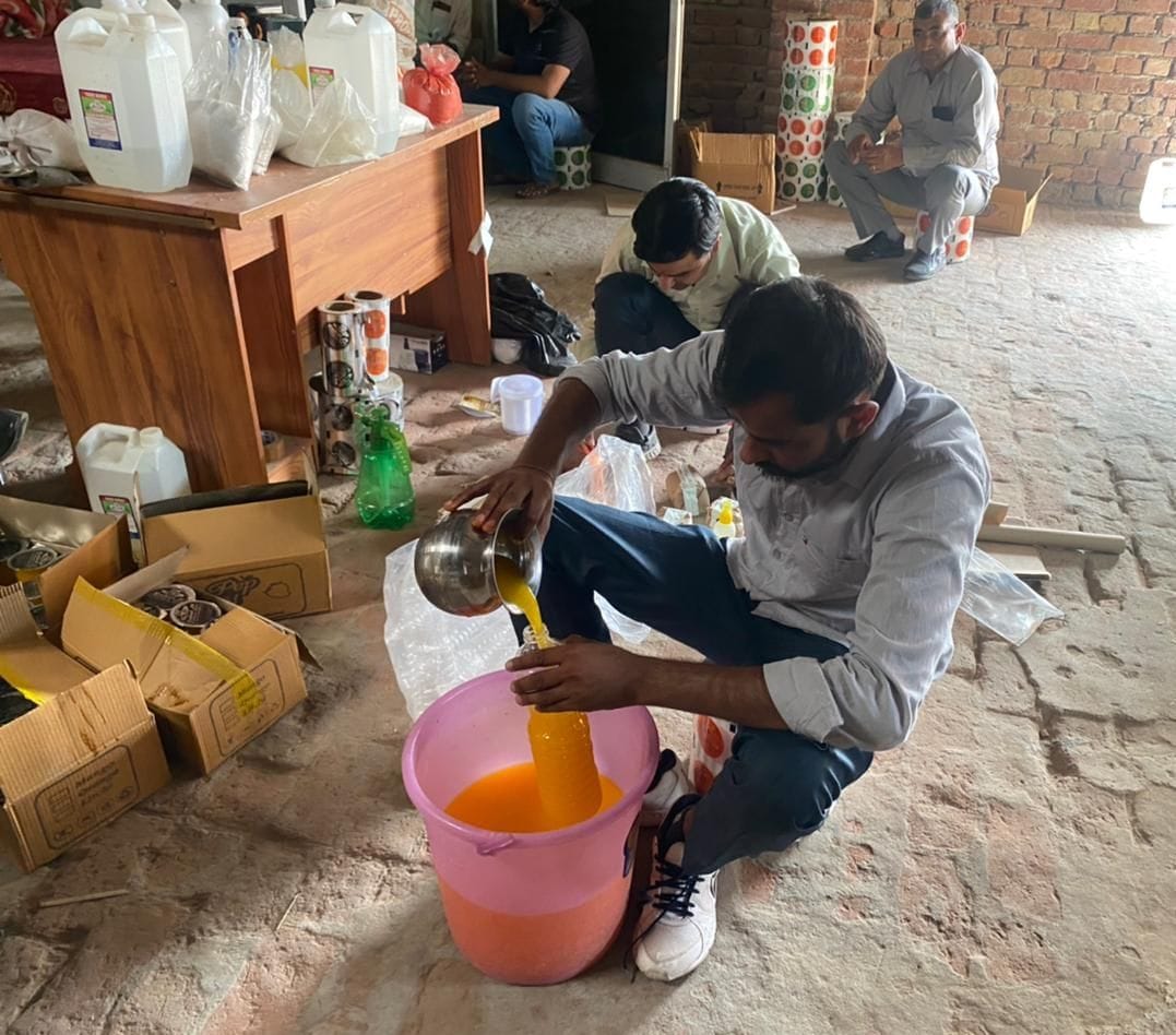 Factory raided, beverages found selling without license and on fake address