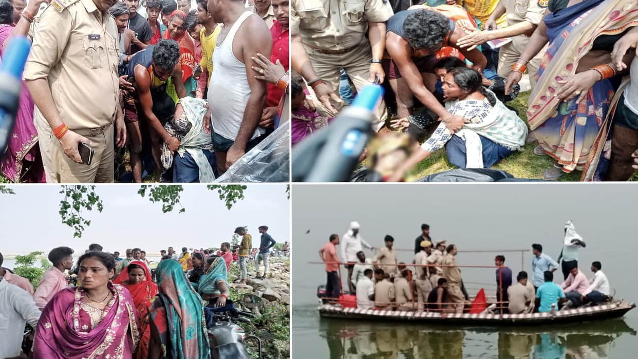 Boat capsizes in Gandak river at Kushinagar