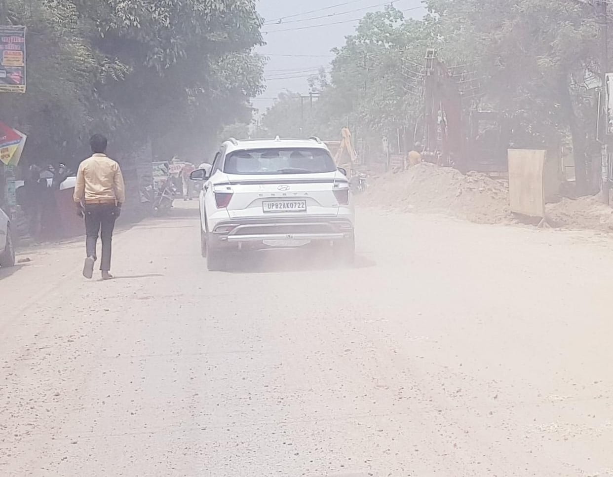 AQI reached beyond 200 due to excavation of sewer line in the city, it is difficult to breathe