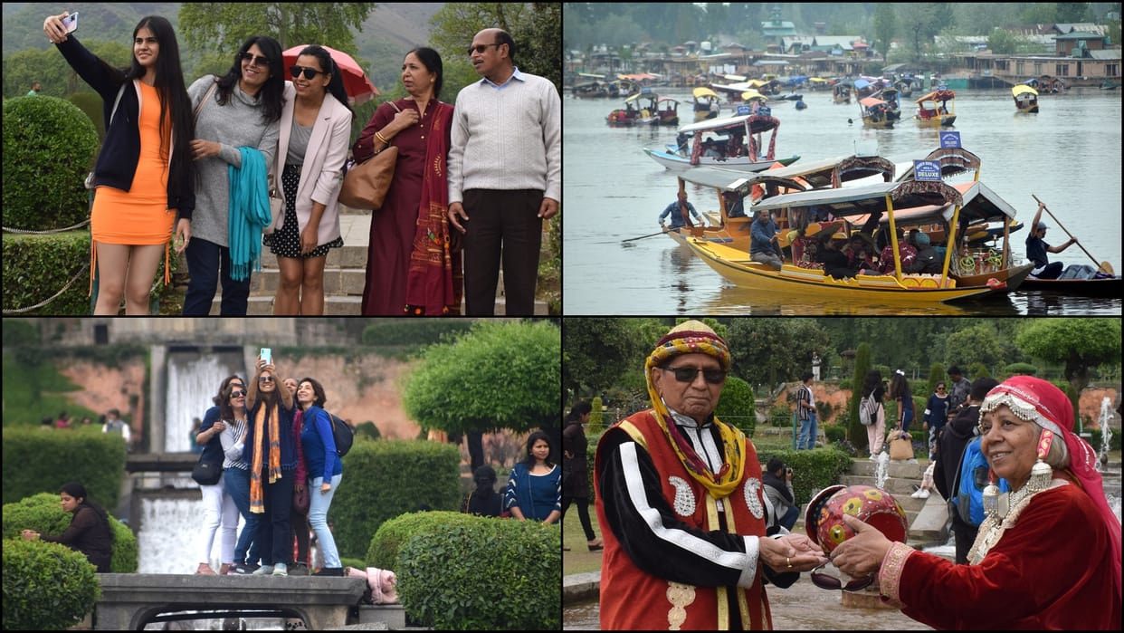 kashmir tourists photos More than 80 Lakh Tourists arrived in Kashmir this years all old records broken