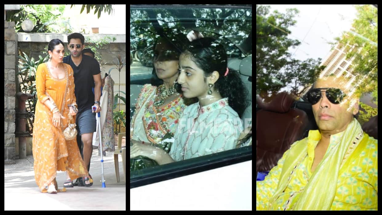 list of guest arriving at pre wedding functions of ranbir alia  karishma  kareena neetu Riddhima Kapoor karan johar