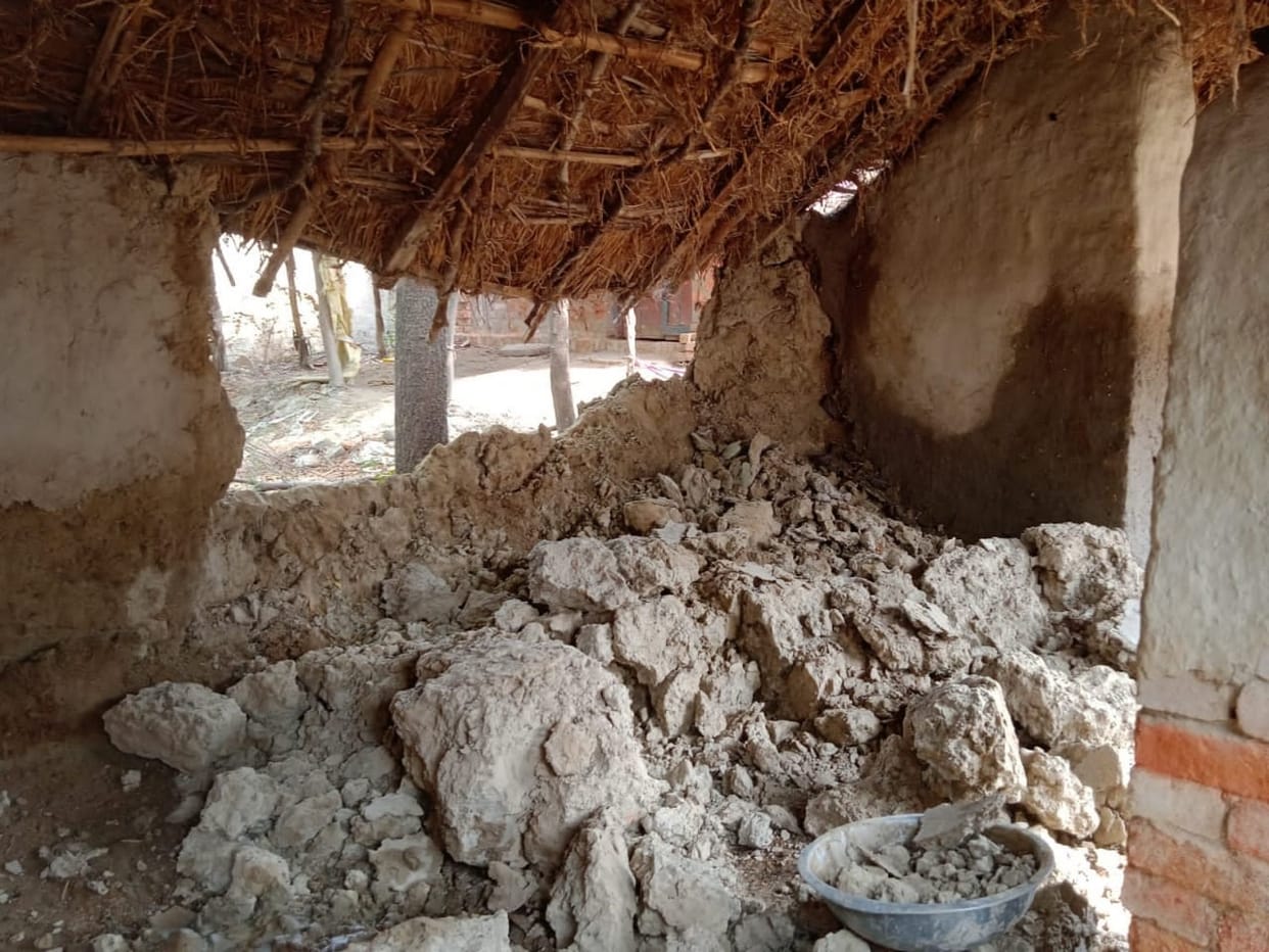Woman head dies after being buried under wall debris