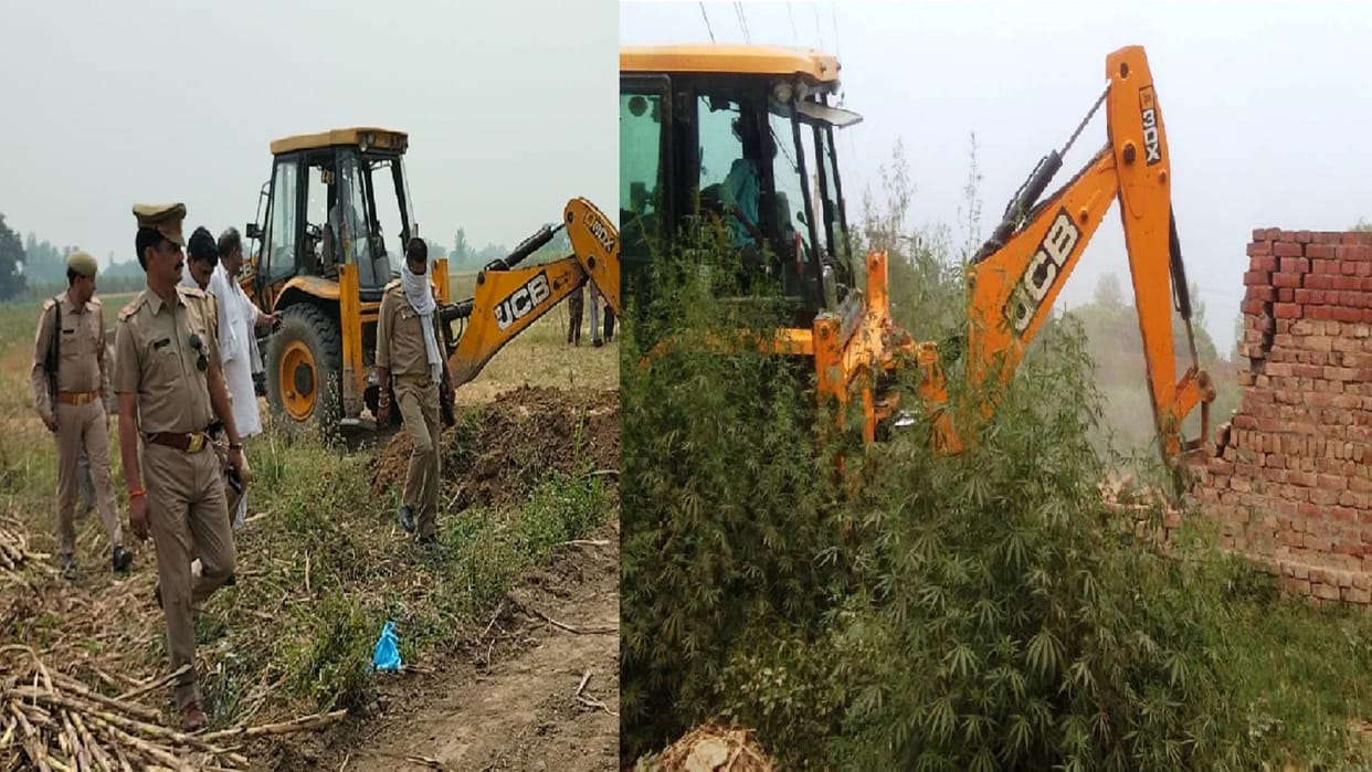 Muzaffarnagar News: Officers have attached illegal land of former village head by bulldozer see photos