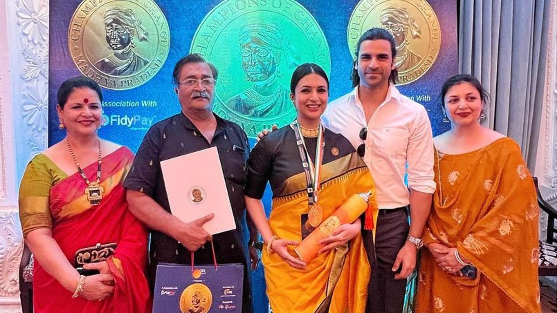 Divyanka Tripathi honored with Champion of Change Award by Madhya Pradesh Governor Mangubhai Patel know full details