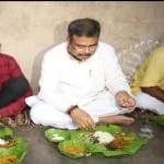 केंद्रीय मंत्री धर्मेंद्र प्रधान ने दलित परिवार के घर पर खाया खाना