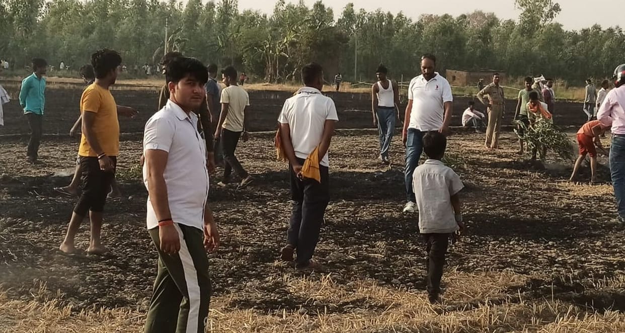 40 acre wheat crop burnt