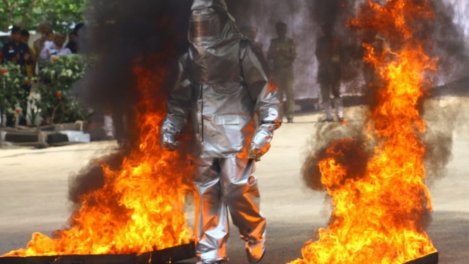 Fire Department personnel celebrated National Fire Service Day in Chandigarh