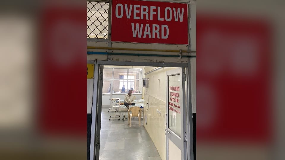 serious TB patients are being admitted among general patients in overflow ward at GMCh 32 Chandigarh