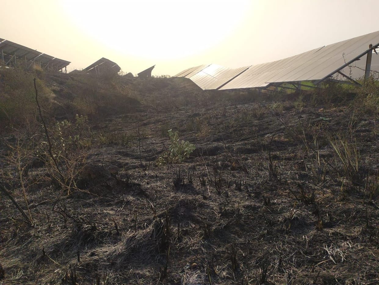 aag lagi,solar plant,orai,solar