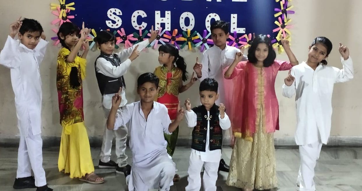 Children did Bhangra on crutches, elders also danced