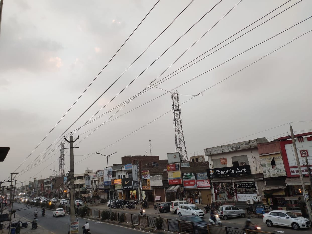 The storm came in the afternoon, the changed weather brought relief from the heat
