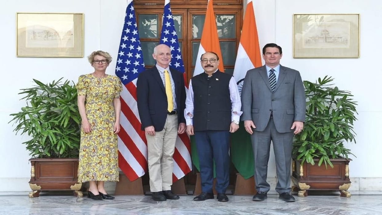 Foreign Secretary Harsh Vardhan Shringla meets US Congressional delegation