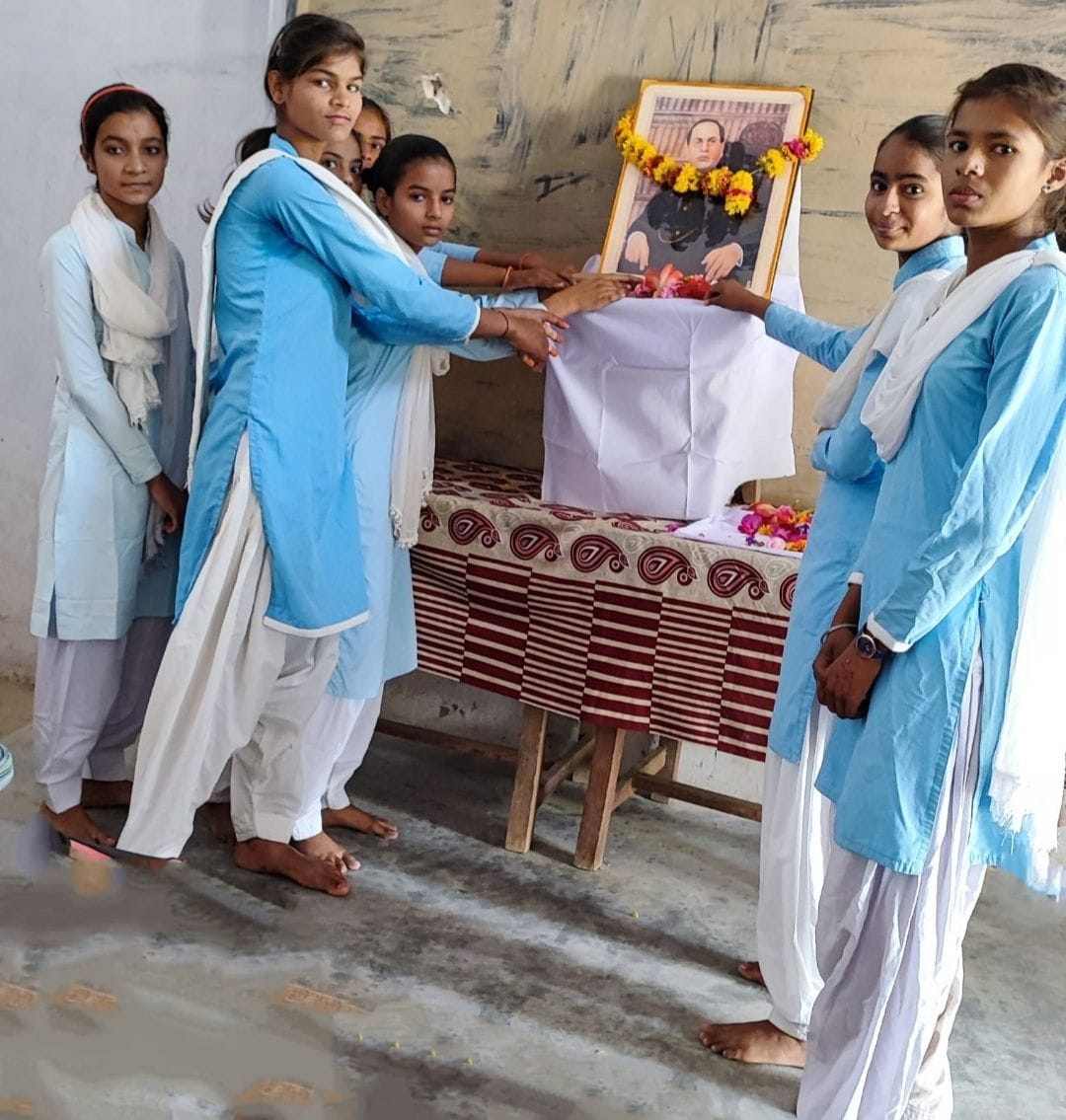 Cakes cut and distributed ladds on Ambedkar Jayanti