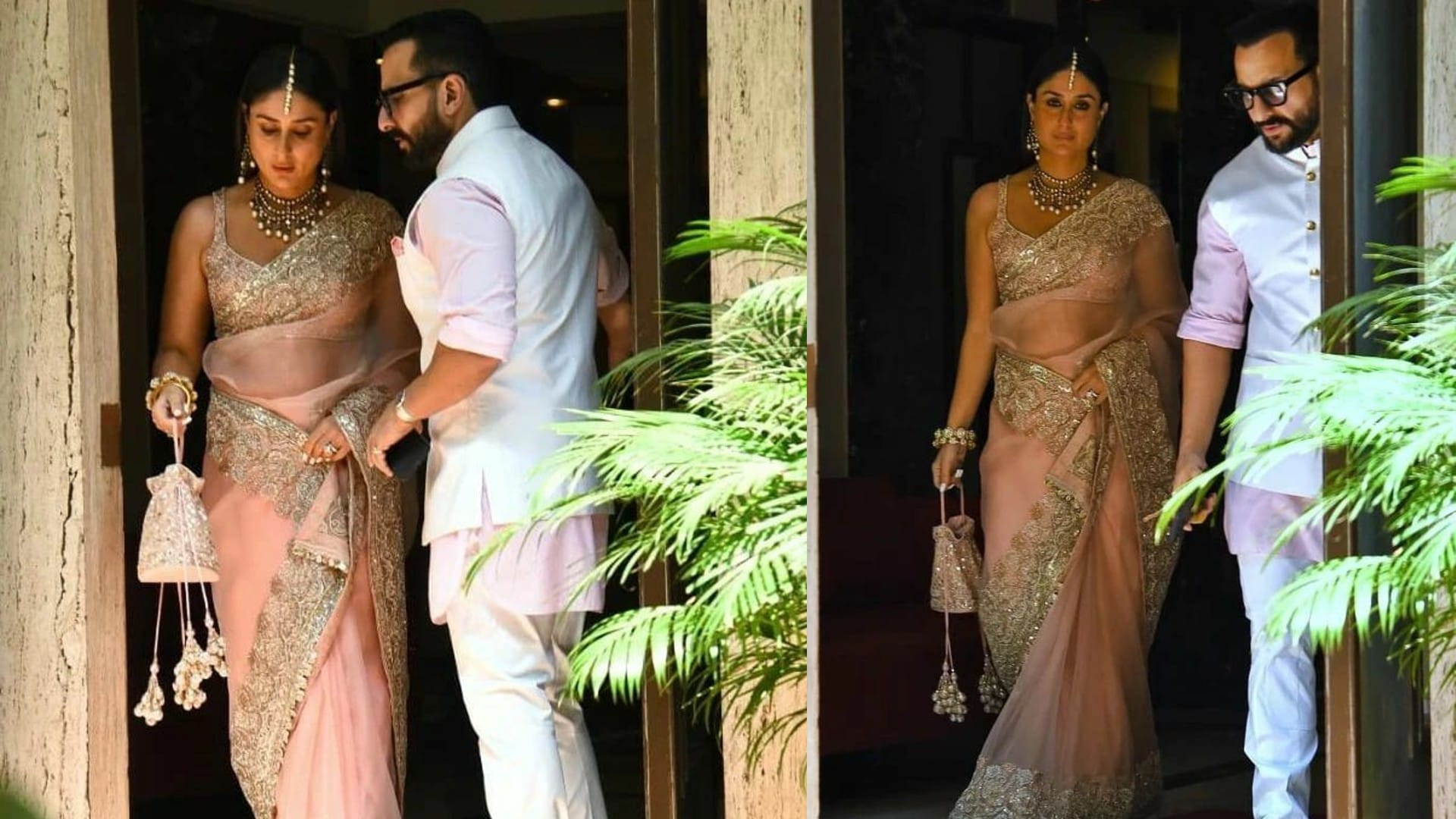 Kareena Kapoor Organza Saree Photos in Ranbir Alia Wedding