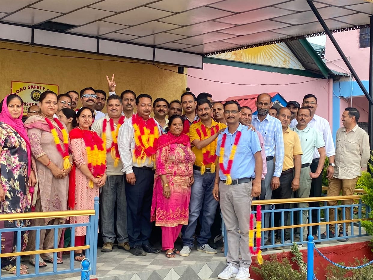 Hariom became the President of the Primary Teachers Association Palampur