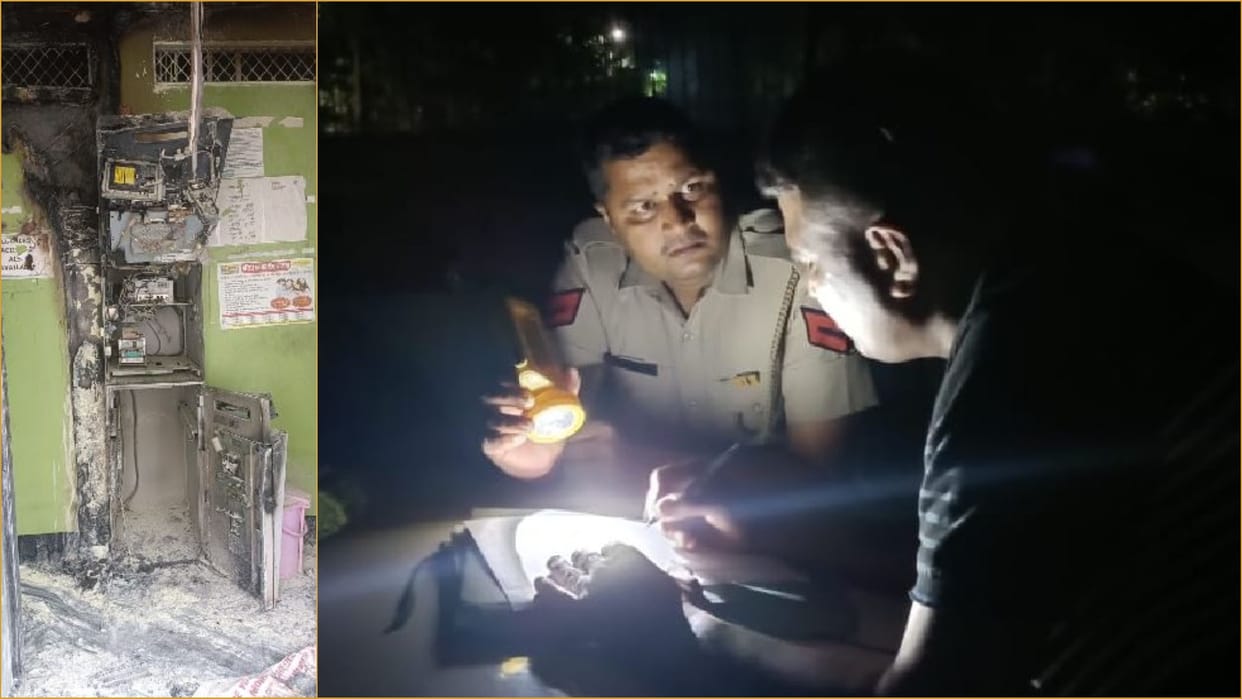 9 lakh rupees stolen by cutting ATM cashbox in Yamunanagar