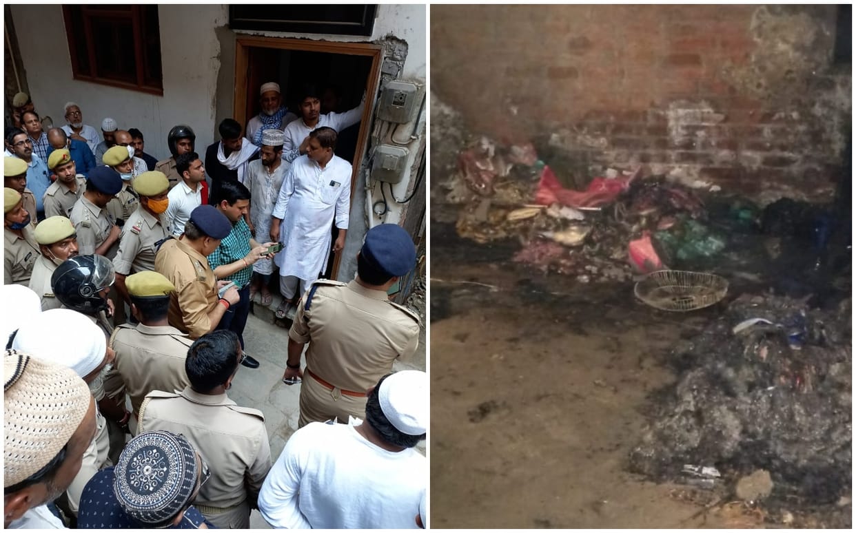 Fire in Saree godown in varanasi People reached for help after screaming but could not save four lives
