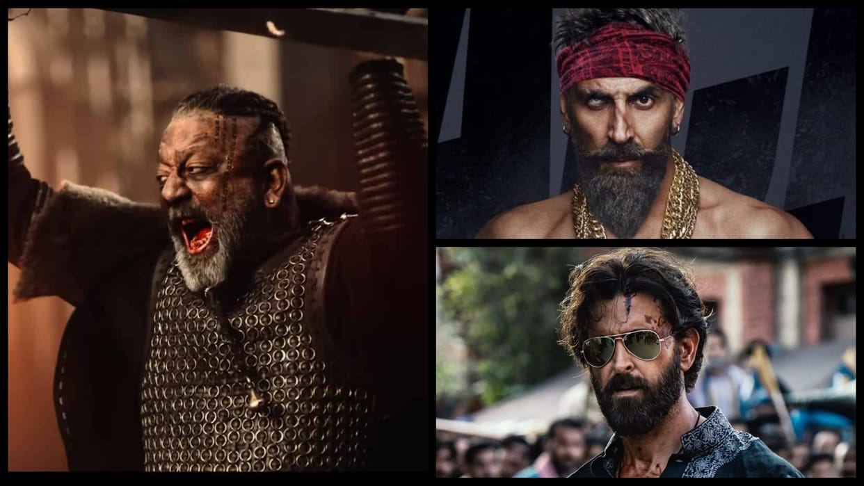 bollywood stars choosed to play negative roles in films Sanjay Dutt KGF chapter 2 alia bhatt Gangubai Kathiawadi ranbir kapoor shamshera akshay kumar Bachchhan Paandey Hritik Roshan vikram vedha
