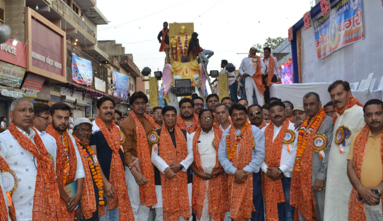 The tableau of Babasaheb's ideals in the procession