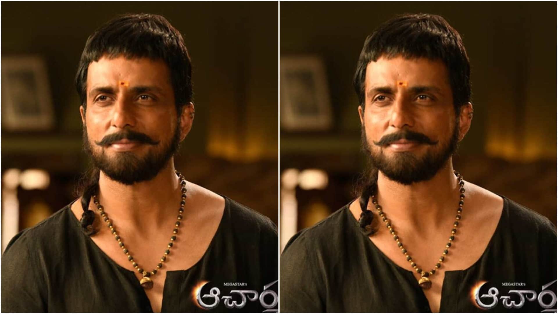 sonu sood fan throws notes on his acharya entry scene in cinema hall video goes viral on social media