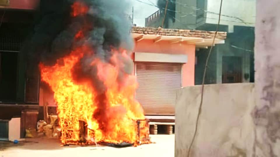 agra runkata arson case household items ruined in arson and sabotage