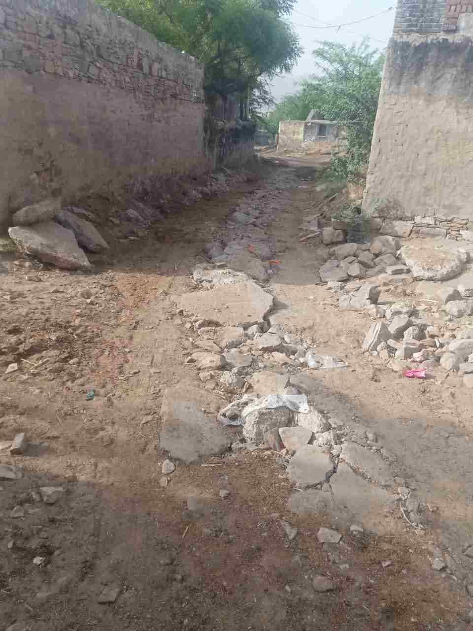 Villagers are getting upset due to breaking of village road