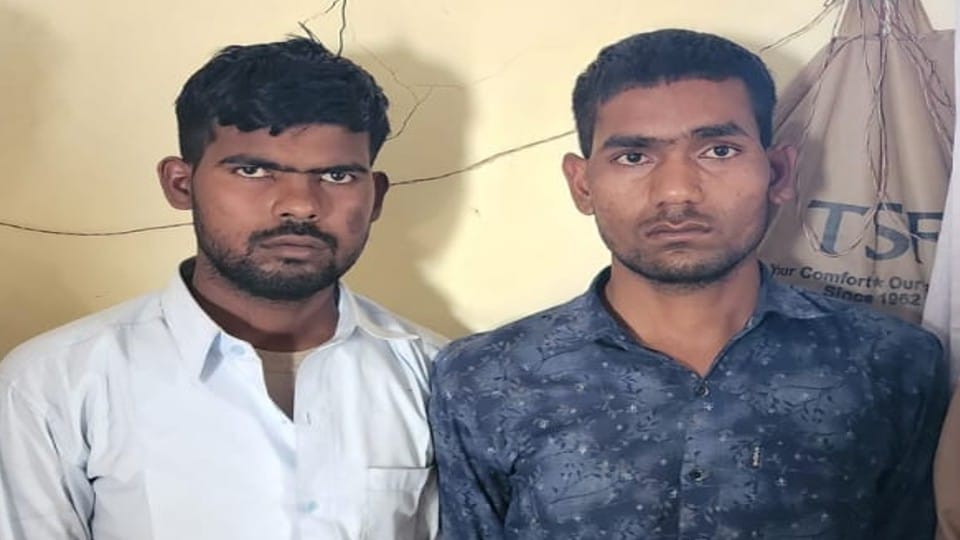 Police caught two miscreants in the encounter in Agra