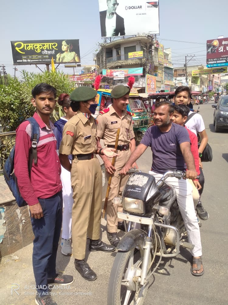 NCC cadets handled the traffic system