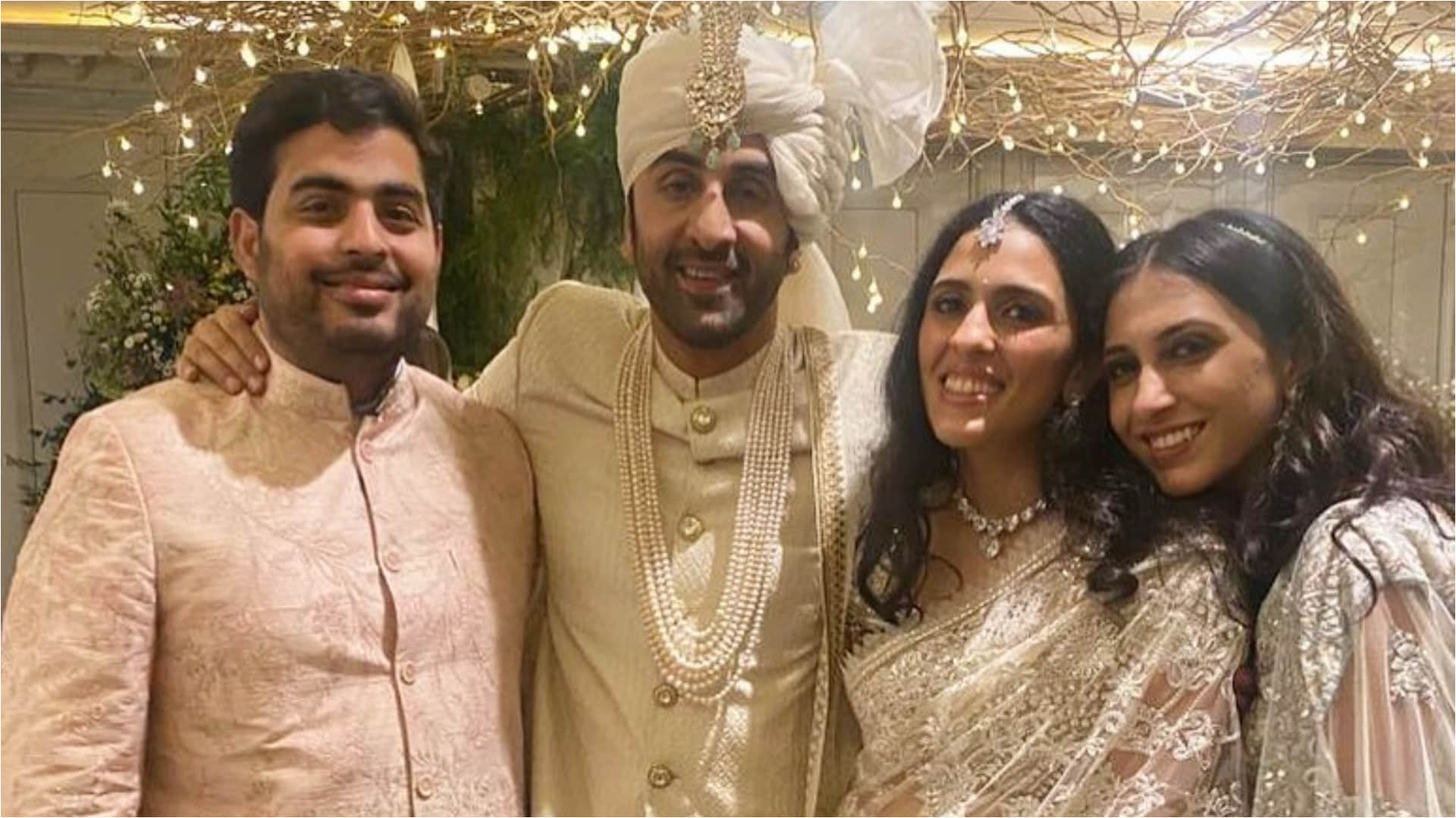 alia bhatt ranbir kapoor wedding akash ambani shloka mehta royal look