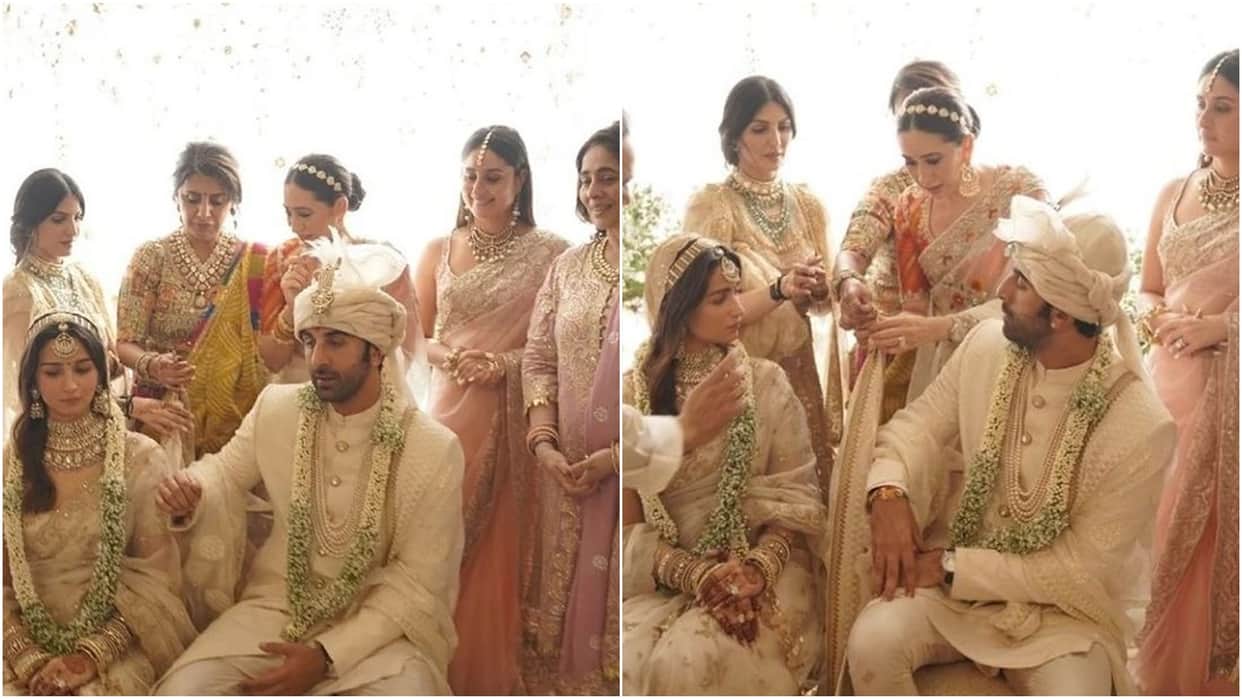 Ranbir Alia Wedding: Photos of Ranbir-Alia's gathbandhan ceremony surfaced on internet Kapoor sisters performed the ritual