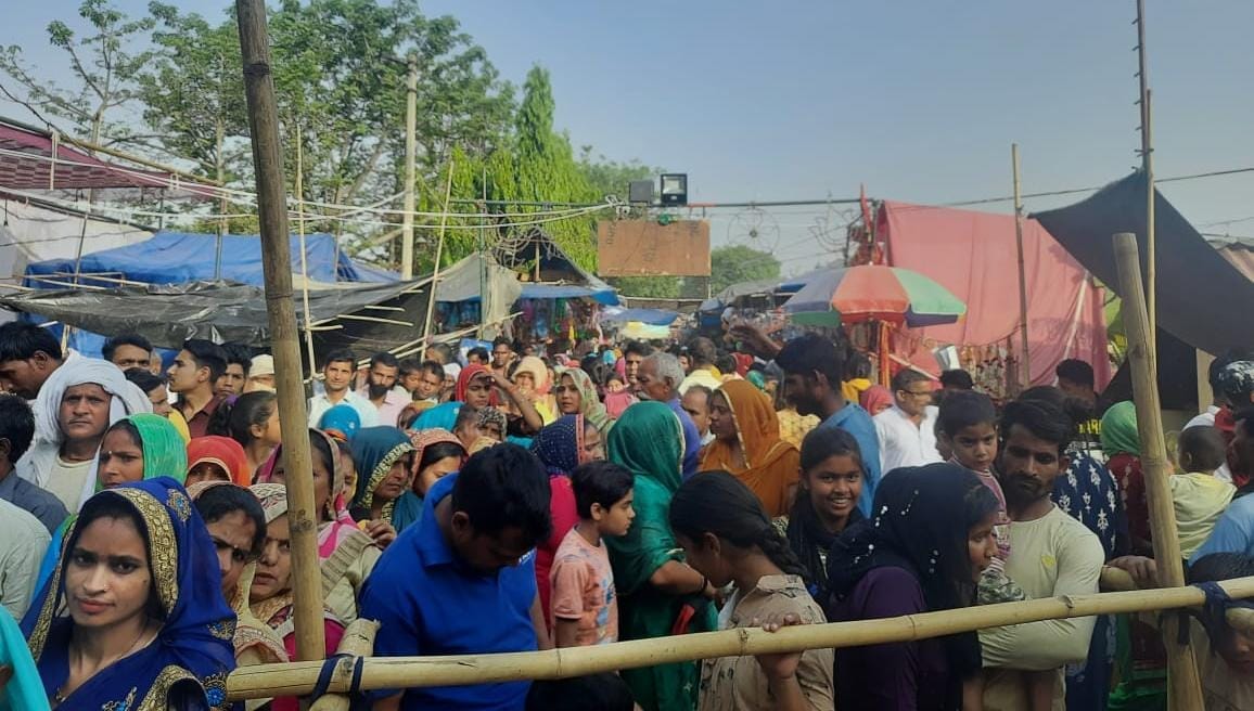 Fair organized, crowd of devotees gathered