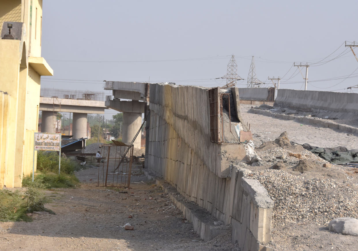 Overbridge built on Saharanpur-Nagal road