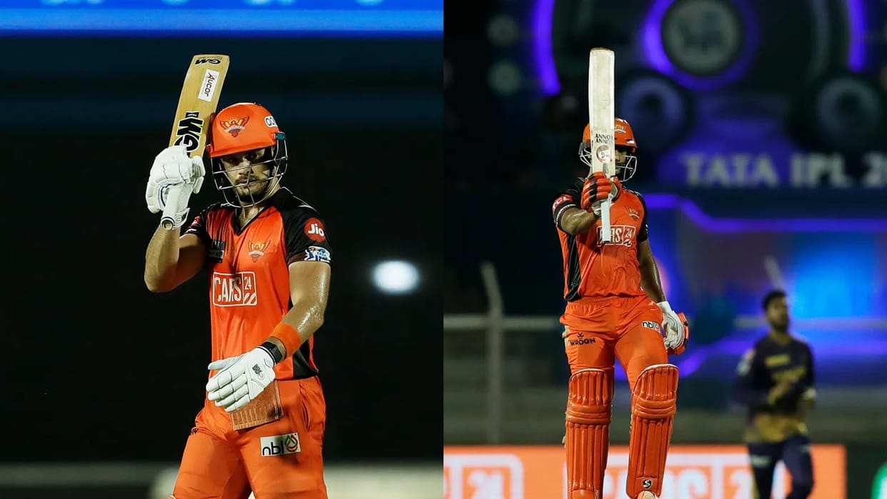 IPL 2022 SRH vs KKR Aiden Markaram and Rahul Tripathi hal centuries help Sunrisers Hyderabad defeated Kolkata Knight Riders by 7 wickets