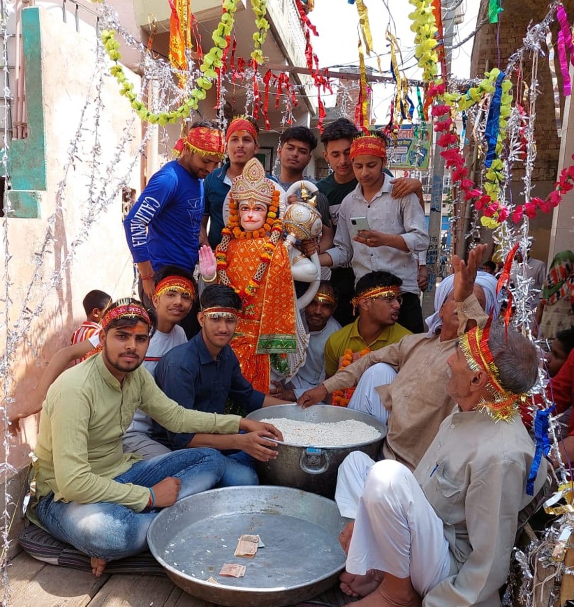 Established an idol in Durga temple and got it done
