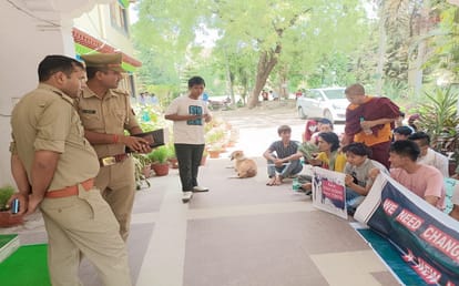 Central Institute of Higher Tibetan Education  Students protested against Dr. Nawang samten who become became Vice Chancellor for fifth time