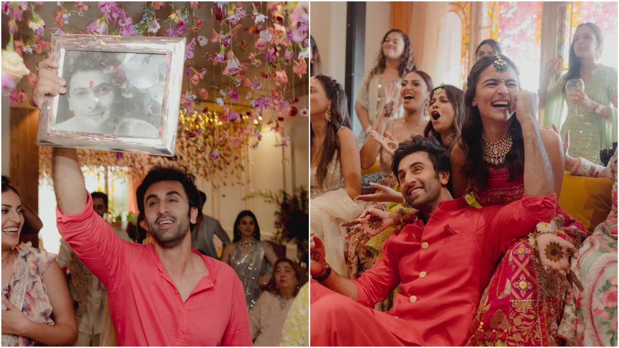 Ranbir Alia Mehendi: alia bhatt shared the Pictures of her Mehndi ceremony ranbir kapoor  was seen with father Rishi Kapoor's photo