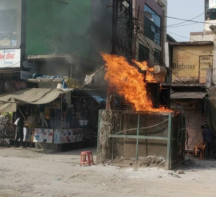 Fire broke out in transformer outside Babuganj market, lights went off for three hours