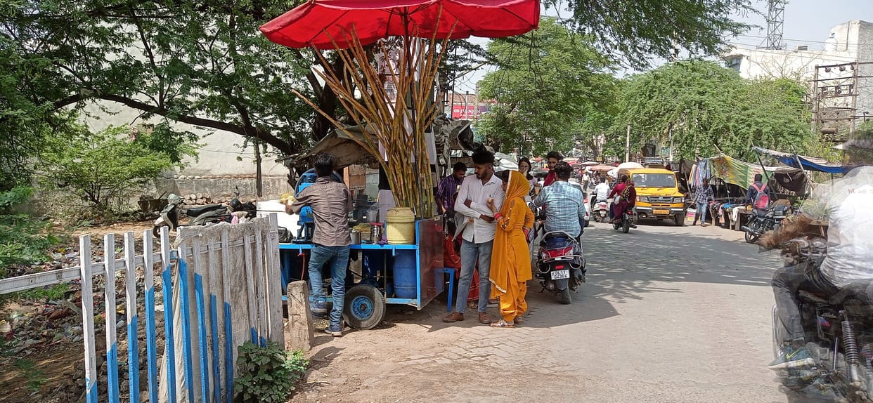 Change in weather due to light drizzle, some relief from heat
