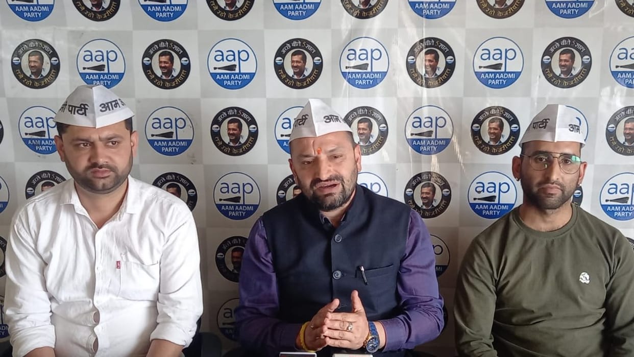 aam aadmi party spokesperson gaurav sharma press conference in shimla
