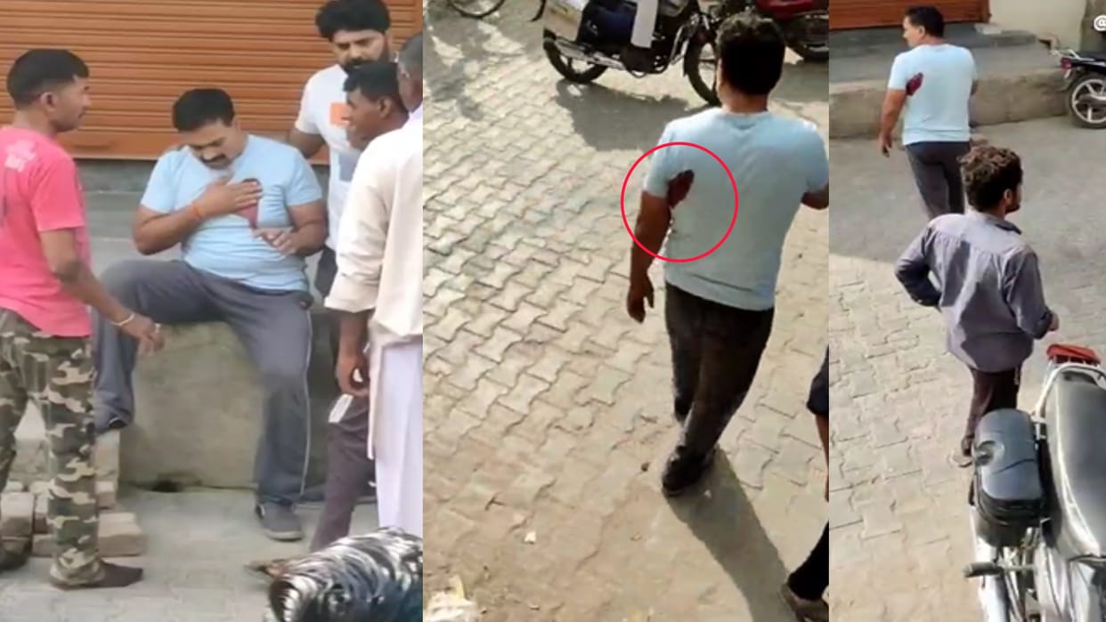 Ghaziabad loni man going to gym in morning shoot in chest by bike borne assailants admitted in hospita;l police probing matter